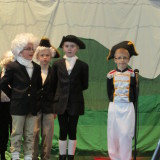 2nd and 4th graders sang about the exciting adventures of Lewis and Clark